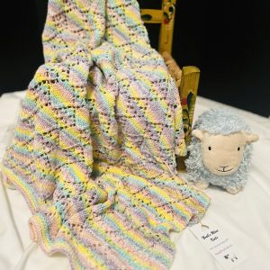 Water Colors Hand Knit Baby Blanket