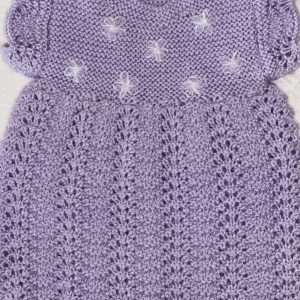 Sweet Lavender and Lace Baby Sweater Dress
