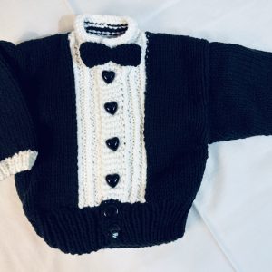 Mini-Tuxedo Baby Sweater