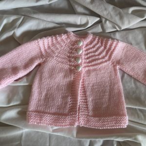 Hand Knit Pink Baby Sweater