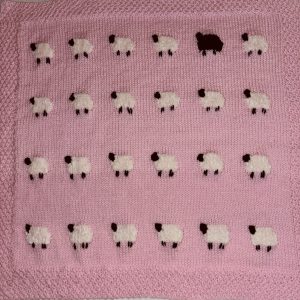 Cutest Sheep Baby Blanket, Pink Background