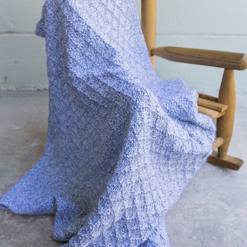 Pale Blue Diamond Design Baby Blanket