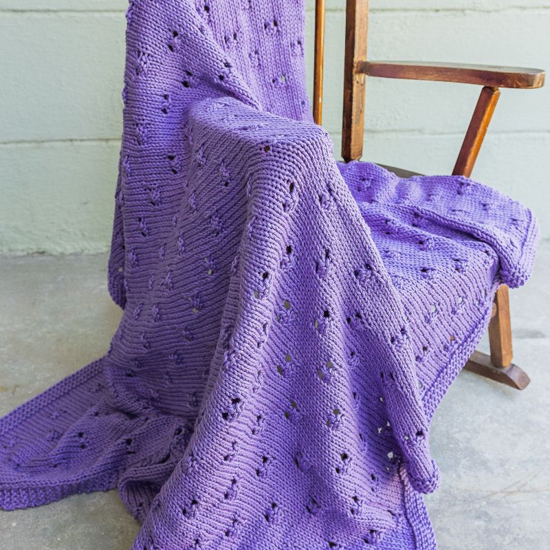 Rich Purple Knots Baby Blanket