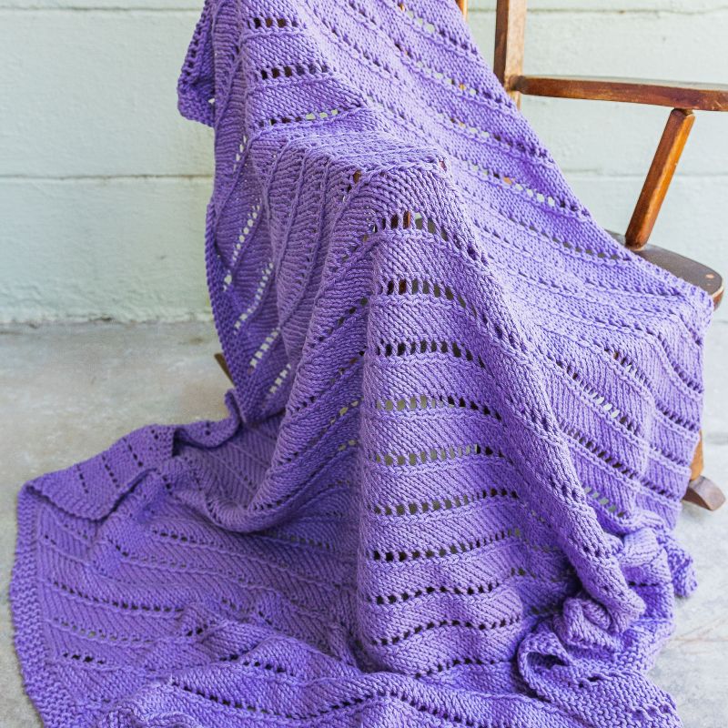 Purple Diagonals Baby Blanket